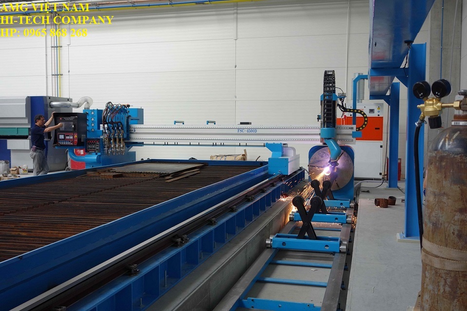 Máy cắt plasma CNC AMG có chức năng vát mép